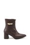 Talitha Gioia Women's Pointed Toe Heeled Boots 0012016 Brown Skin - 5