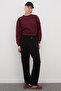 3 Thread Basic Ribbed Crop Sweatshirt - 2