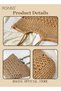Women Straw Woven Shoulder Bag Summer Beach Travel Crossbody Handbag Classics Satchel Purse Woven Ha - 2