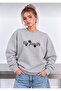 Los Angeles Star Printed Oversized Women's Crewneck Sweatshirt
