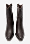 Women's Heeled Side Zipper Boots Real Leather Dc 1564 Brown - 4