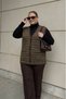 Plus Size Classic Knitwear Colorful Buttoned Steel Knitted Women's Vest