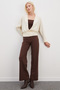 Double-Breasted Collar Casual Knitwear Cardigan - 5