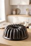 Black Shiny Alya Döküm Cake Mold 22 cm