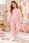 Girls' Suit with 2-Strand Sharped Sleeves and Cuff Detail, Soft Fabric Pbm - 5