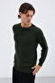 Men's Raglan Sleeve Crew Neck Anti-Pilling Basic Knitwear Sweater - 2