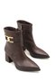 Maia Rosa Women's Pointed Toe Heeled Boots 0012018 Brown Skin