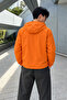 Men's Trend Zippered Seasonal Striped Orange Raincoat & Windbreaker - 5