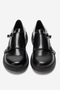 Women's belted double buckle shoes genuine leather marlow black - 4