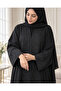 Black Paisley Embroidered Abaya with Embellished Cuffs - 2