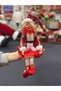 Christmas Pine Tree Ornament Fuchsia Long-Haired Elf Figure 36 cm - 6