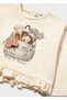 Baby Girl Ruffle Long Sleeve T-Shirt Cream 2001 - 4