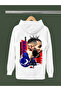 Karim Benzema Printed Cotton Long Sleeved 3-Yarn Hooded Sweatshirt