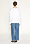 Isalore women's 100% organic cotton round neck buttoned white blouse - 6