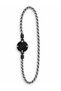 Black Round Sailor Figure Silver Color Mesh Chain Detailed Stylish Bracelet - 3