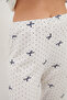 Polka Dot Bowknot V-Neck Pajama Set - 6