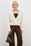 Double-Breasted Collar Casual Knitwear Cardigan