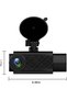1080P HD Three Lens Dash Cam with Front, Interior & Rear Camera, Night Vision, G-Sensor, Lo - 2