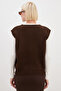 Bearded Buttoned V-Neck Oversize Vest - 6