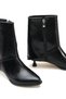 Mira Vera Women's Heeled Boots 0012603 Black Wrinkled Patent Leather - 3