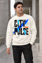 Men's City Pulse Written Crew Neck Casual Regular Fit Sweatshirt