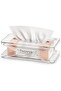 Tissue Box Holder, Clear Acrylic Tissue Box Cover with Automatic Spring Compression, Expandable Faci