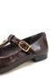 Rhea Amara Women's Ballerinas 0012801 Brown Wrinkled Patent Leather - 4