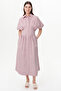 Low Sleeve Stone Detailed Waist Pleated Regular Midi Dress