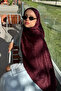 Monogram jacquard shawl - plum - 2