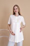 Natural Blue Short Sleeve Maternity and Pregnancy Pajama Set, Set of 3 - 5