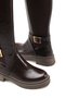 Alya Mina Women's Boots 00121911 Brown Wrinkled Patent Leather - 2