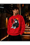 Men's Hooded Masked Figure Crew Neck Casual Regular Fit Sweatshirt