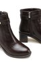 Leda Diva Women's Heeled Boots 001209 Brown Wrinkled Patent Leather - 3