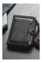 Rfid Protected Retro Double Zipper Leather Men's Wallet - 5