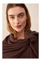 Comfortable Cut Women's Maxi Dress with Scarf Detail - 4