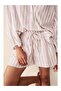 Striped Cotton Blend Women's Shorts - 4