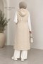 Seasonal Hooded Vest - Beige / M117 - 3