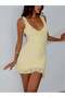 Rochie mini, galben - 3