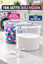 Set of 2 8-Liter Gray Detergent Storage Containers with Locking Lids – Powder and Capsule Detergent Box, with Shovel as a Gift - 8
