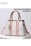 Women Stylish Handbag with Top Handle and Exquisite Pendant, Large Capacity Shoulder Bag with Adjust - 2