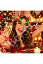 New Year's Pompom Deer Party Glasses - 2