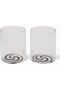 Patterned Handmade Set of 2 Glass Cups - 3