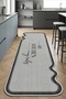 Machine Washable Non-Slip Base Stain-Resistant Digital Kitchen Rug