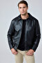 Men's Premium Leather Coat Jacket Black 4338Dngr - 6