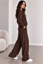 Coffee Selanik Knitted Crew Neck Top and Pants Set - 2