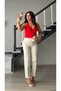 Stone flatolu fabric trousers