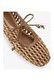 Norah Beaded Detailed Leather Ballerinas - 3