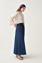 Elastic waist denim flared skirt - 4