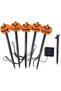 (eb371)Halloween Solar Pumpkin Pathway Lights, LED Pumpkin Face Ground Stake Lamp, Waterproof Outdoor Garden Yard Lawn Decor Light for Halloween Party Decoration - 8