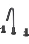 Kalambo Gold Sink Faucet, 3 Hole Swan Neck Design, Polished Brass